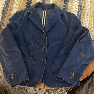 Lands' End Women's Blue Corduroy Blazer